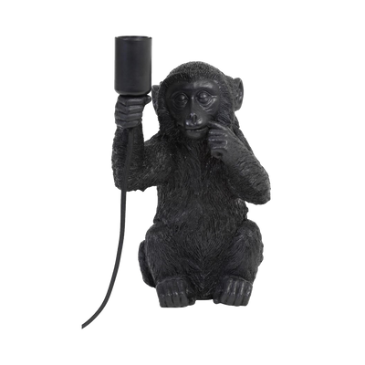 LIGHT & LIVING Lampe à poser Monkey thinker Noir