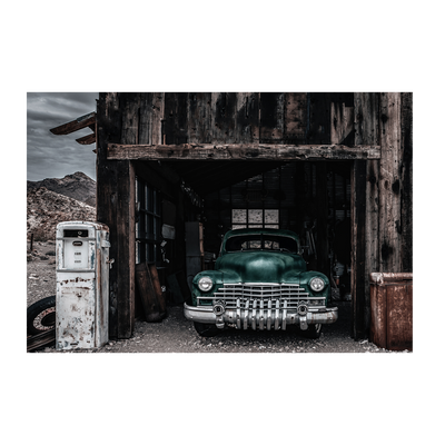 Tableau en verre Green car Gris