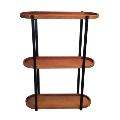 4MURS Etagère murale en bois York Noir et bois