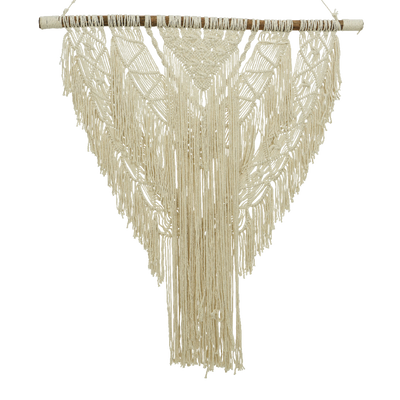 Suspension en macramé Nahua Blanc