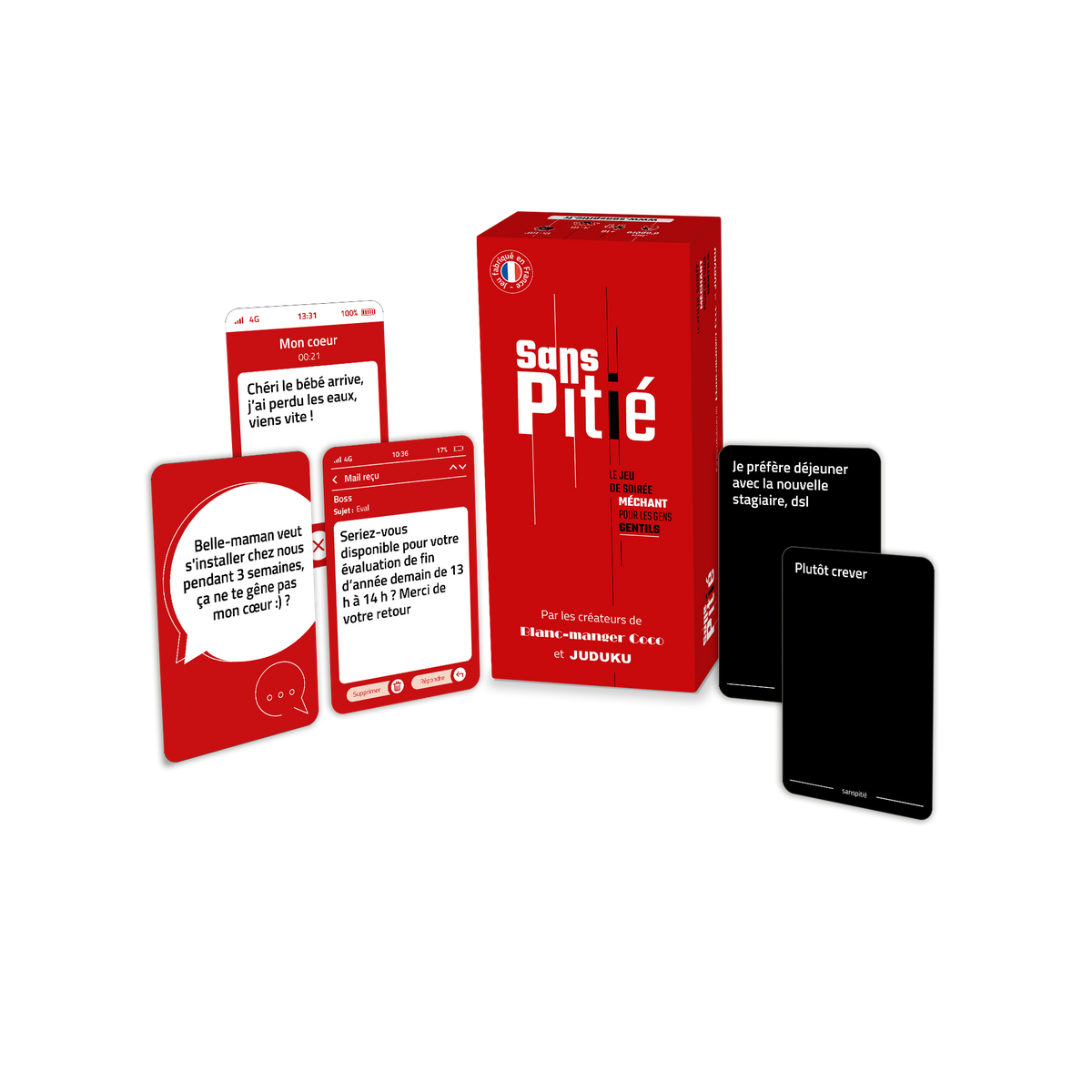 SANS PITIE Jeu de société Sans pitié Rouge