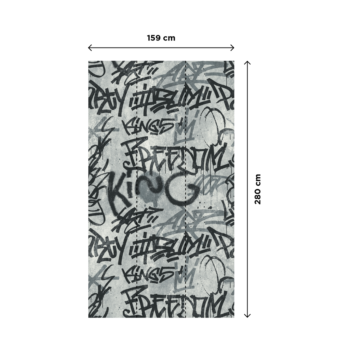 Papier peint panoramique L Background Gris béton et noir Satiné