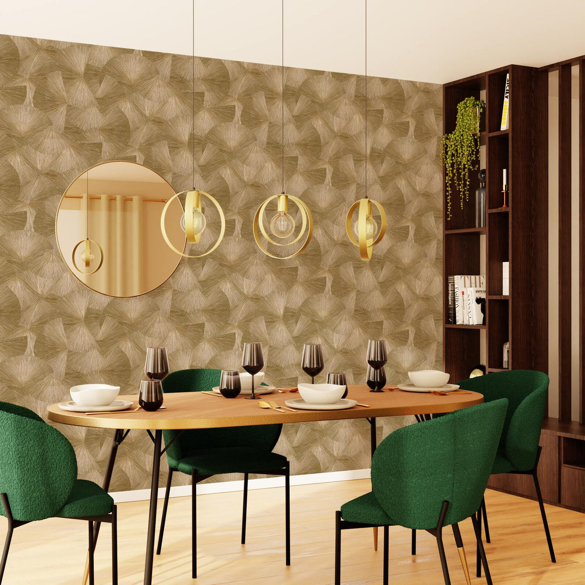 Papier peint intissé Yang Or