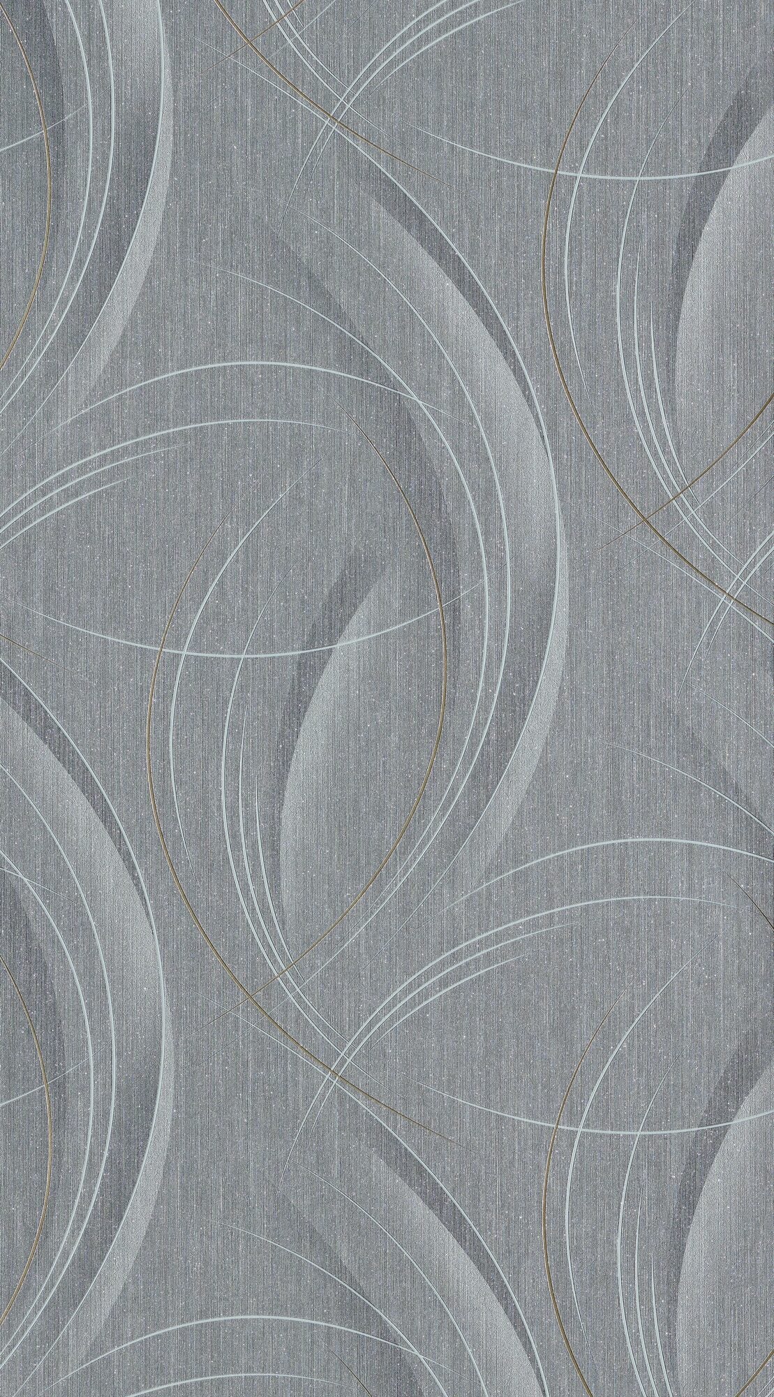 Papier peint intissé Frisson Gris métallisé