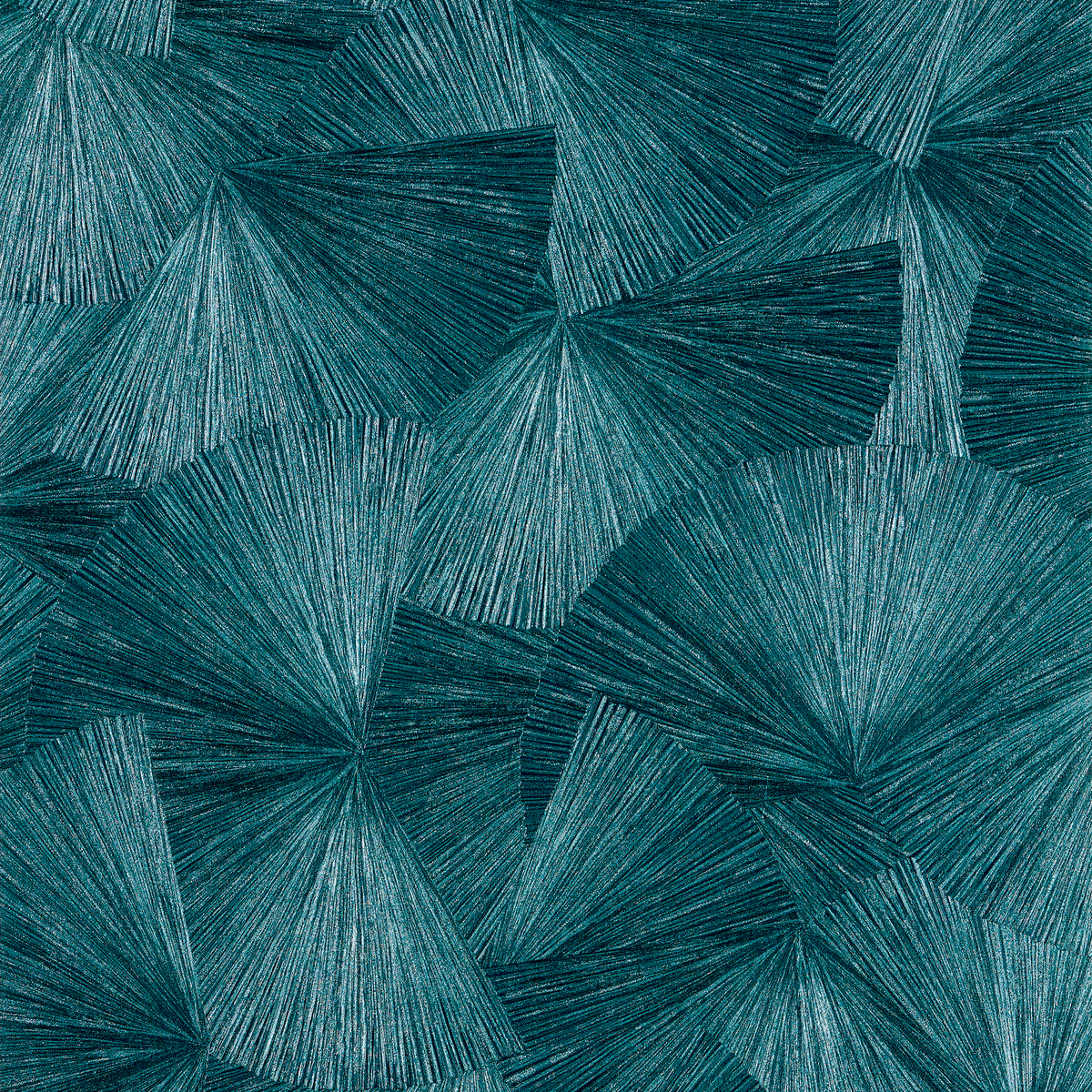 Papier peint intissé Yang Bleu paon