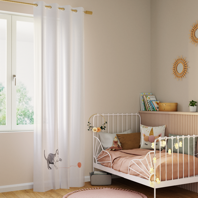 4MURS Voilage TITOU coloris gris 140 x 240 cm