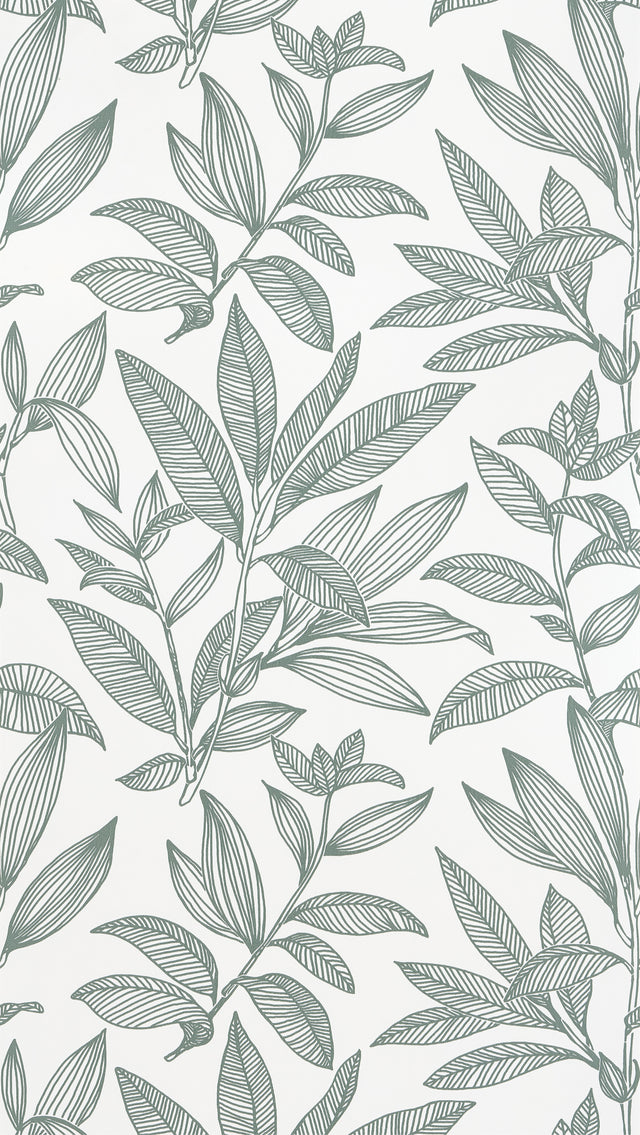 Papier peint intissé NOÉMIE coloris vert de gris