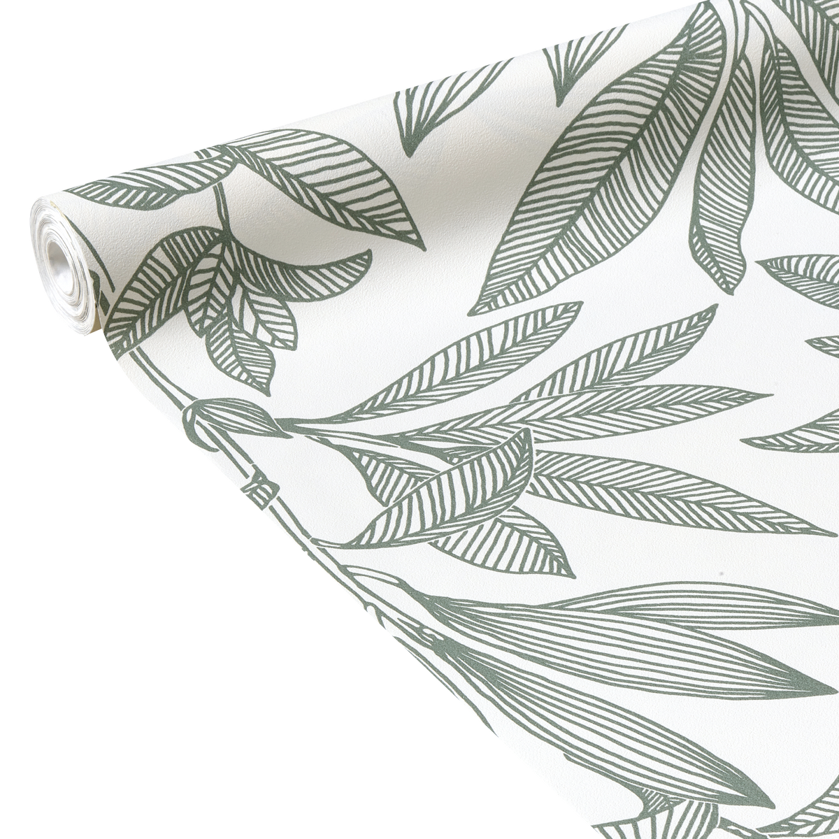 Papier peint intissé Noémie Vert de gris