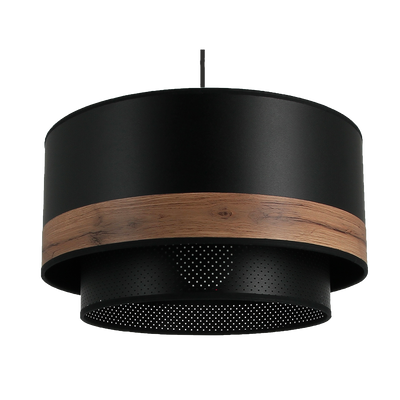 Suspension Back up Noir et bois