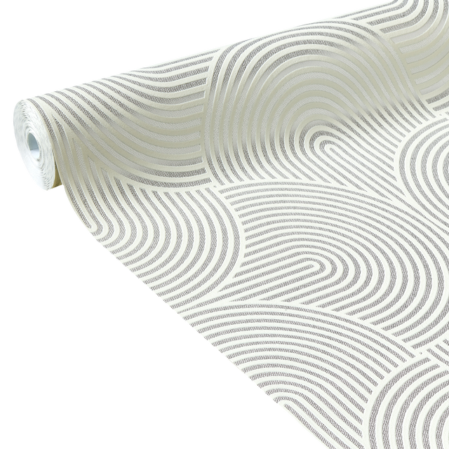 Papier peint intissé RAFAELLA coloris blanc nacre