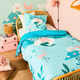 4MURS Parure de lit en toile de coton Sirenina Bleu acqua