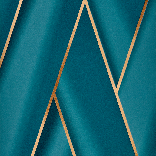 Papier peint intissé PIAZZA coloris bleu paon