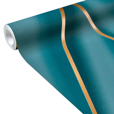 Papier peint intissé Piazza Bleu paon