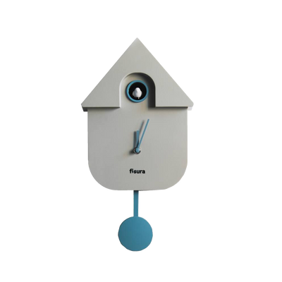 FISURA Horloge Maison coucou Gris et bleu