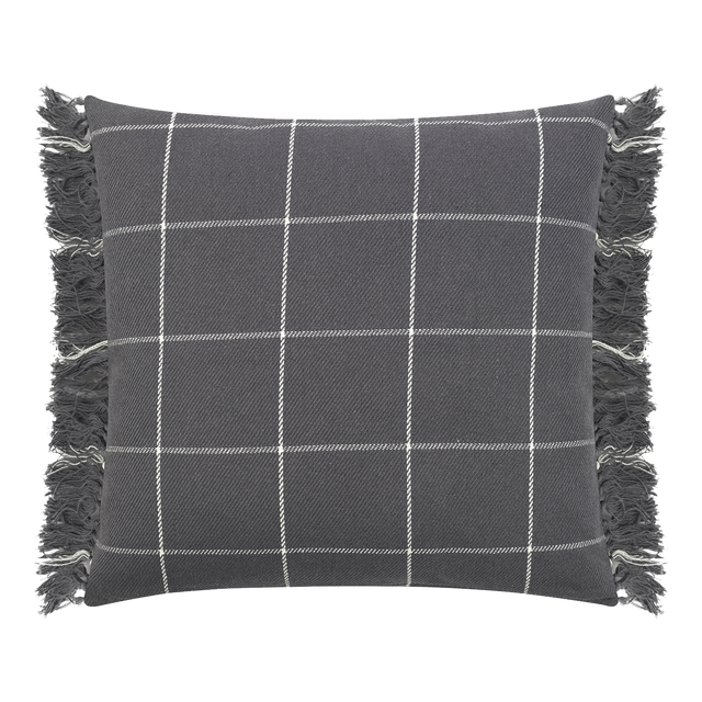 Housse de coussin PAOLO coloris anthracite 40 x 40 cm