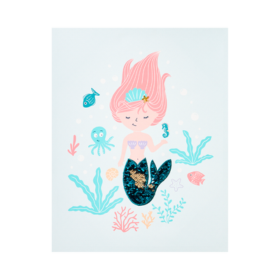 4MURS Toile embellie Sirenina Bleu
