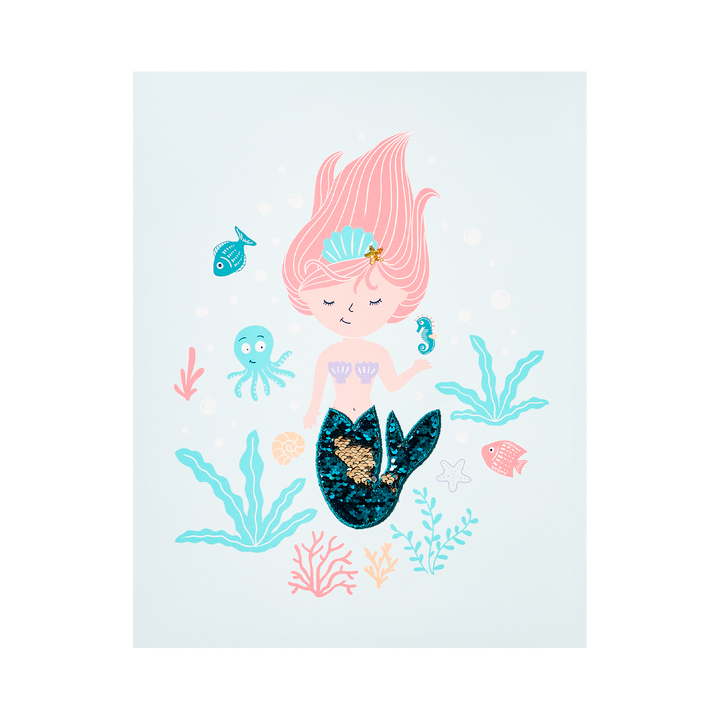 4MURS Toile embellie Sirenina Bleu