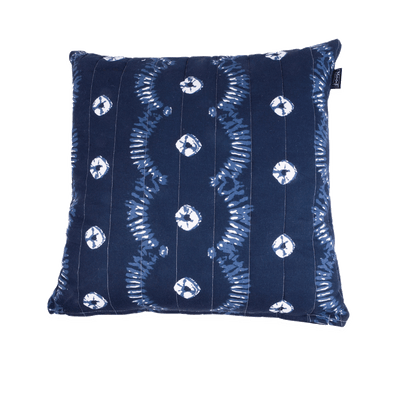 Coussin Flower tie Indigo