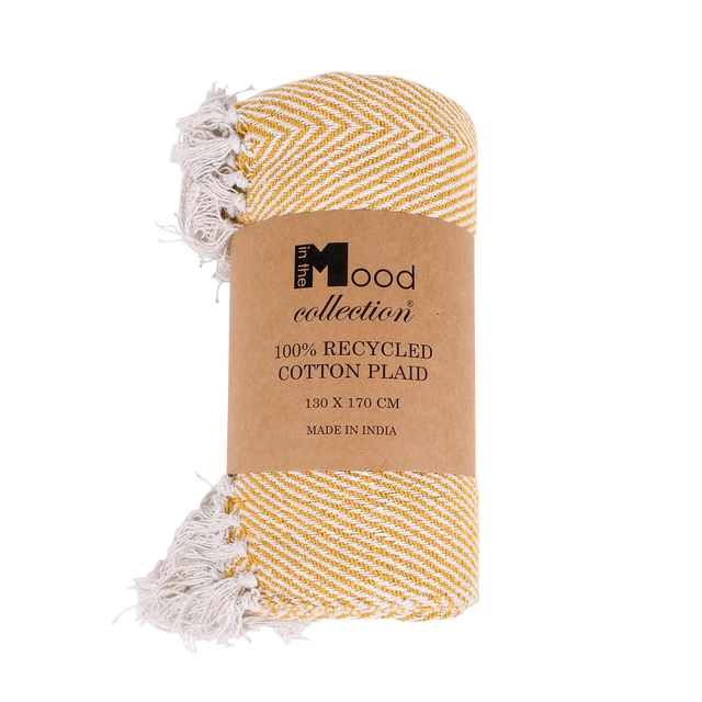 Plaid SAXA coloris curcuma