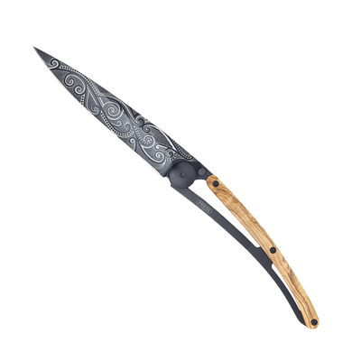DEEJO Couteau Pacifique Black, olivier