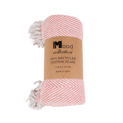 Plaid coton recyclé Saxa Pêche