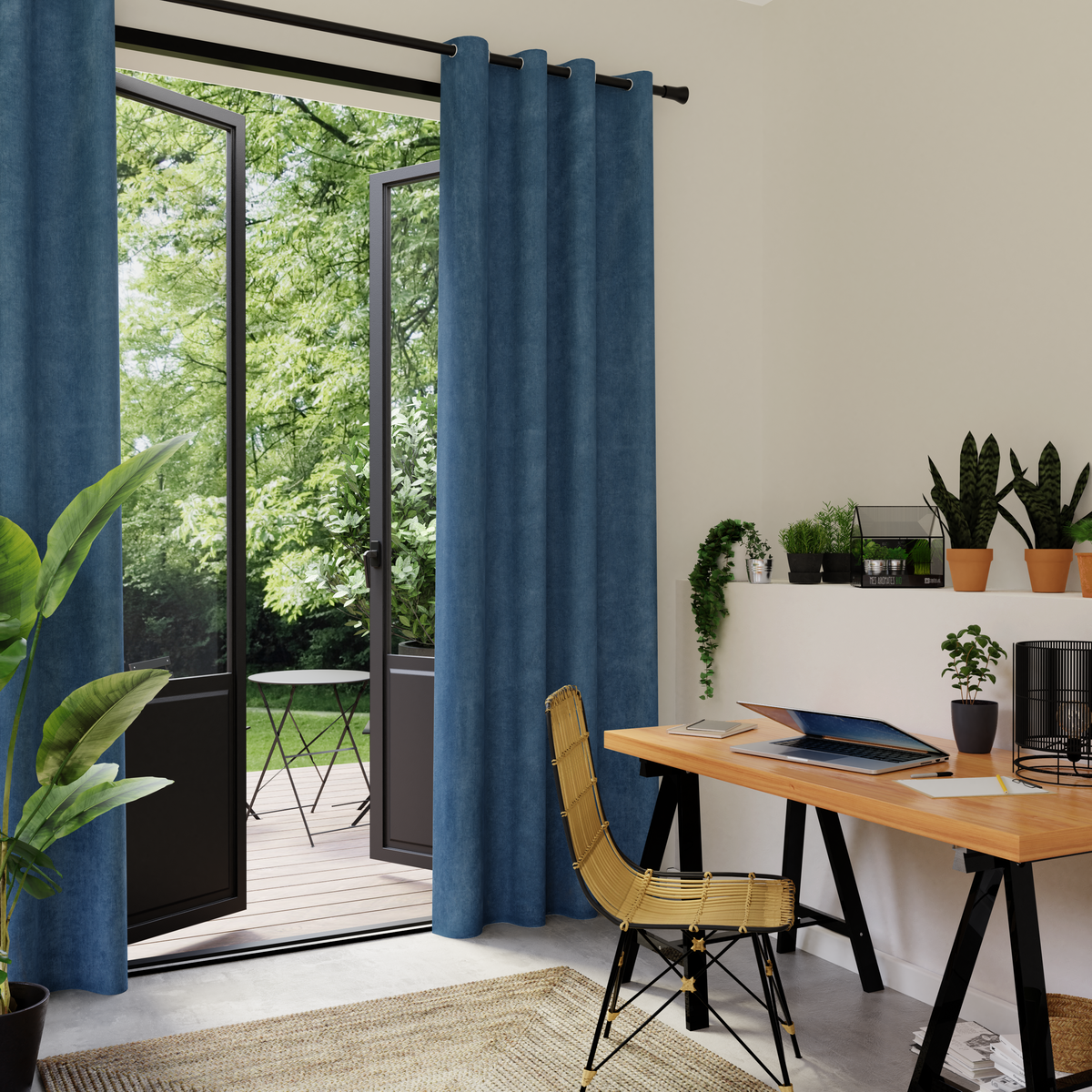 Rideau Gatien Bleu jean