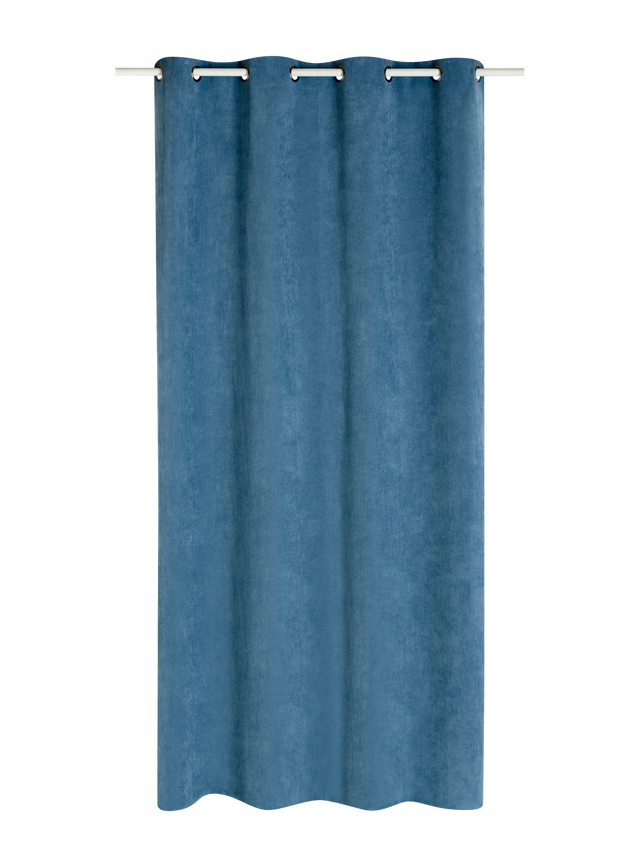 Rideau GATIEN coloris bleu jean 140 x 260 cm