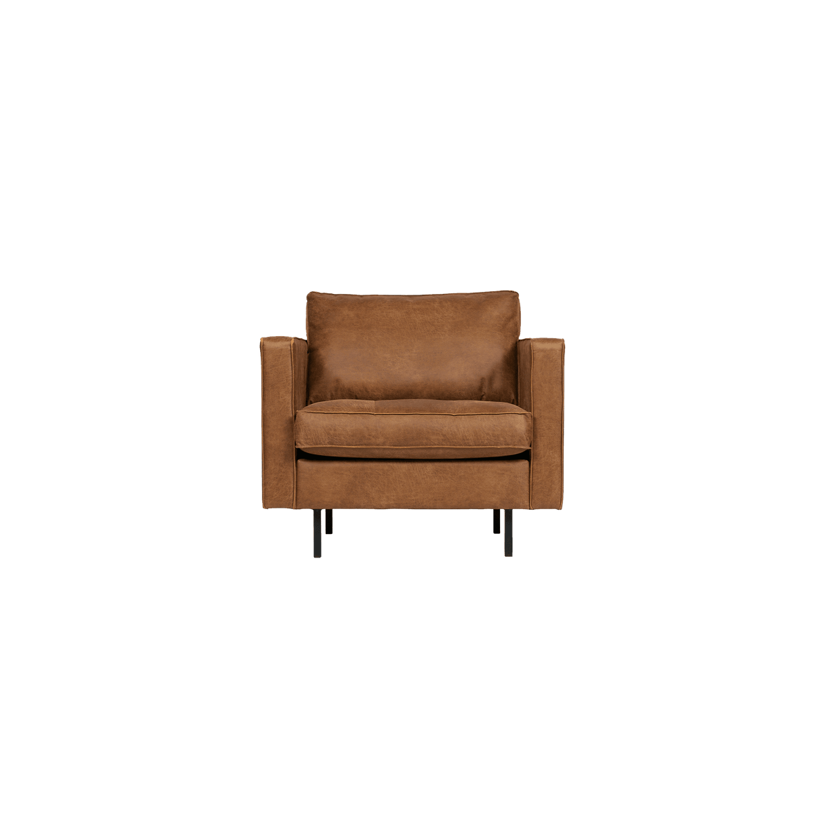 BEPUREHOME Fauteuil Rodeo Copa cognac capitonné 1 place