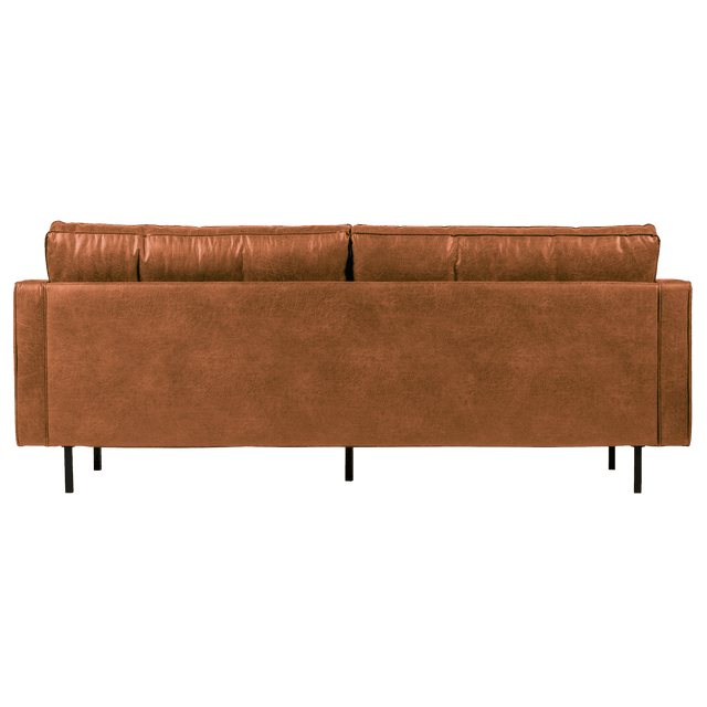 BePure Canapé RODEO coloris COPA COGNAC capitonné 3 places