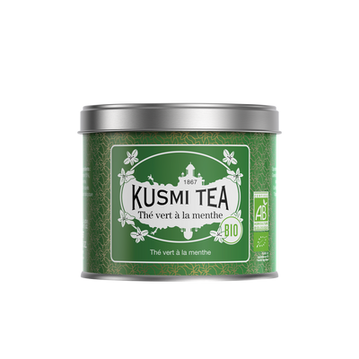 KUSMI TEA Thé vert en vrac Menthe bio 100G