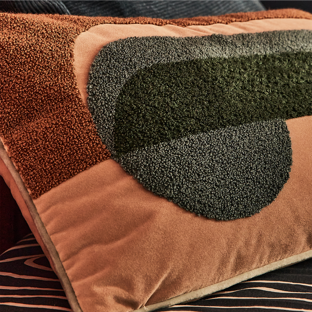 Coussin SOREN coloris bleu 30 x 50 cm