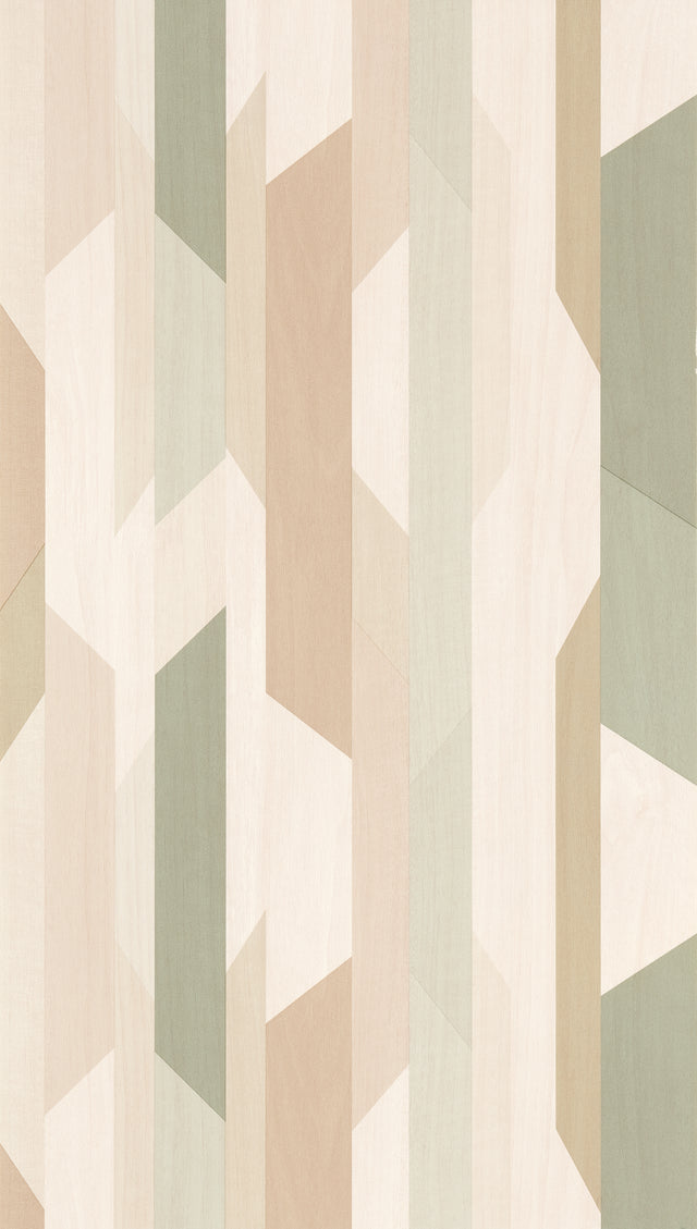 Papier peint intissé KAWANA coloris vert de gris