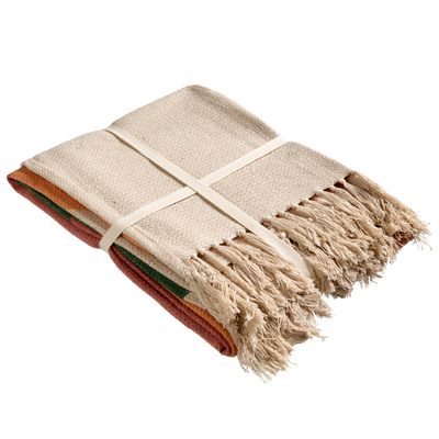 Plaid coton Poesie Multicolore