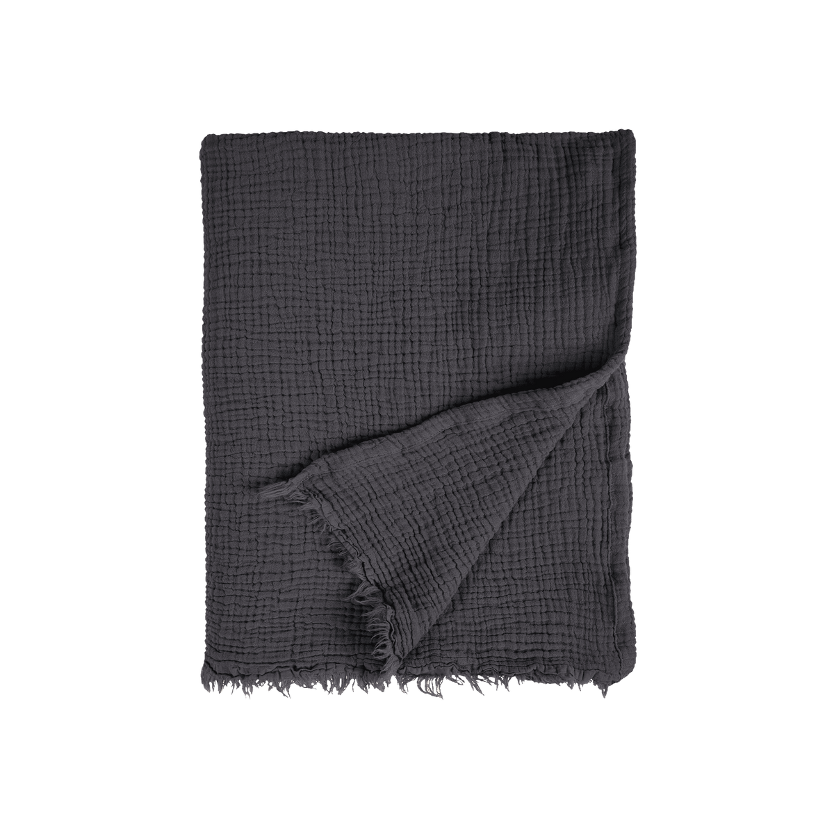 Plaid gaze de coton Diana Ébène