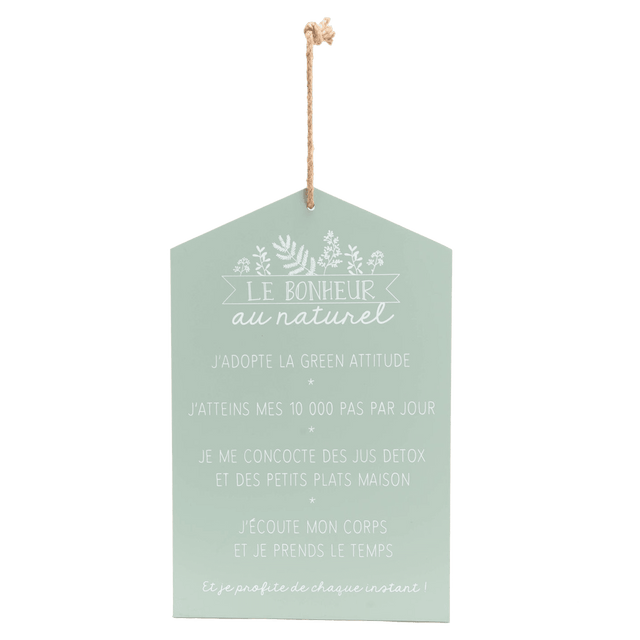 Amadeus Cades Déco murale BONHEUR AU NATUREL coloris vert