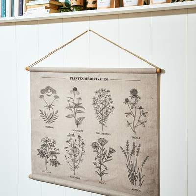 AMADEUS CADES Décoration à suspendre Plantes médicinales Beige
