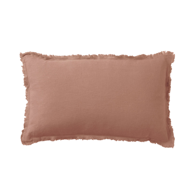 Coussin NAYA coloris Rose cameo 30 x 50 cm