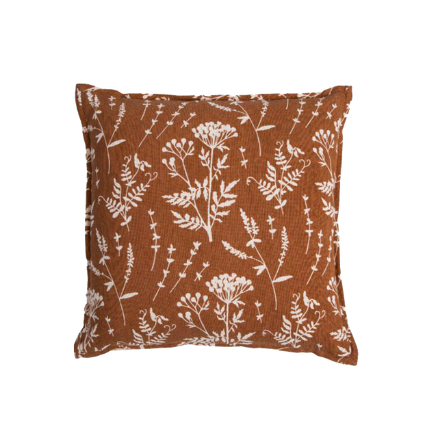 Coussin YONA coloris sienne 40 x 40 cm