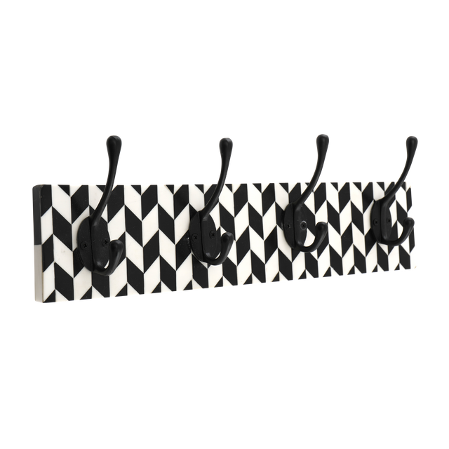 Patère COCO coloris noir et blanc