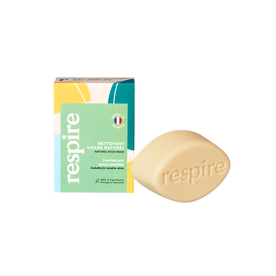 RESPIRE Soin visage solide Nettoyant 50g Vert 50G