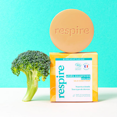 RESPIRE Shampoing solide Après-shampoing solide Jaune 50G