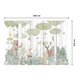 4MURS Papier peint panoramique XL Calm forest life Multicolore Satiné