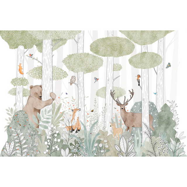 Papier peint panoramique XL CALM FOREST LIFE 400 x 270 cm