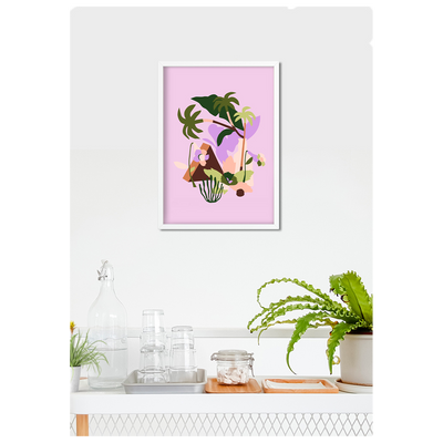 SERGEANTPAPER Affiche Herbes folles a3 Mauve et vert