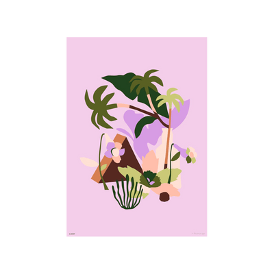 SERGEANTPAPER Affiche Herbes folles a3 Mauve et vert