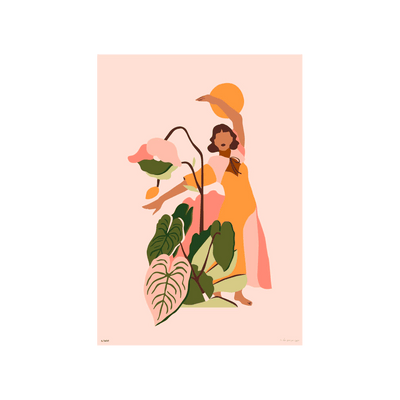 SERGEANTPAPER Affiche Reveil nature a3 Orange et vert