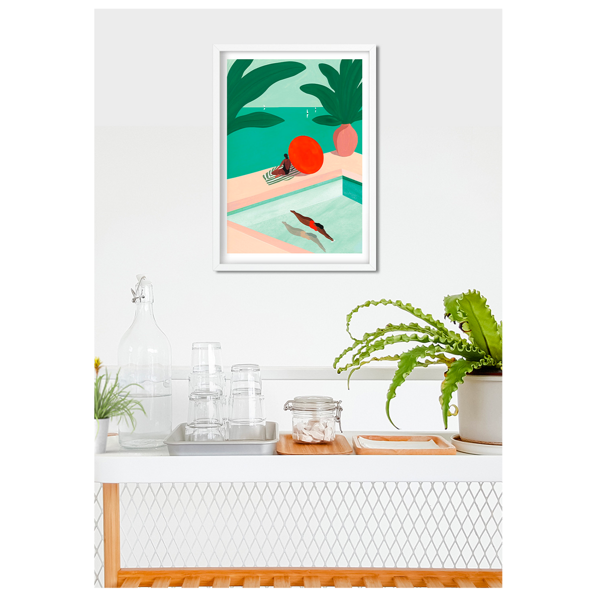 SERGEANTPAPER Affiche St barthelemy a3 Vert et orange