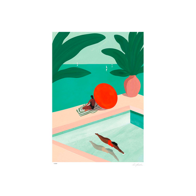 SERGEANTPAPER Affiche St barthelemy a3 Vert et orange