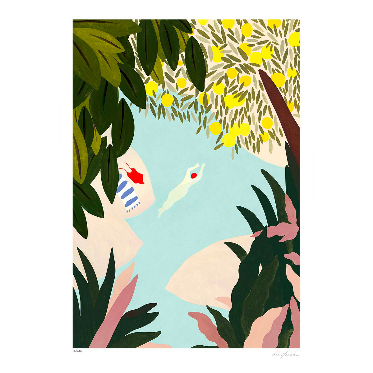 SERGEANTPAPER Affiche Toscane Bleu, vert et jaune