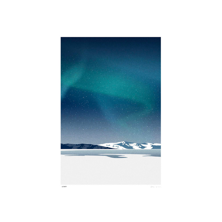 SERGEANTPAPER Affiche Saariselka a3 Bleu et vert